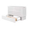 White Queen Horizontal Murphy Bed Cabinet Frame - Aroflit