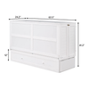 White Queen Horizontal Murphy Bed Cabinet Frame - Aroflit