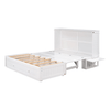 White Queen Horizontal Murphy Bed Cabinet Frame - Aroflit
