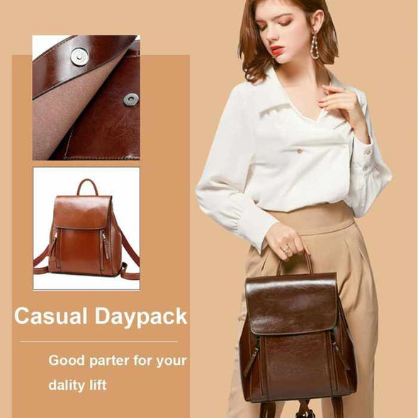 Women’s leather backpack - Aroflit