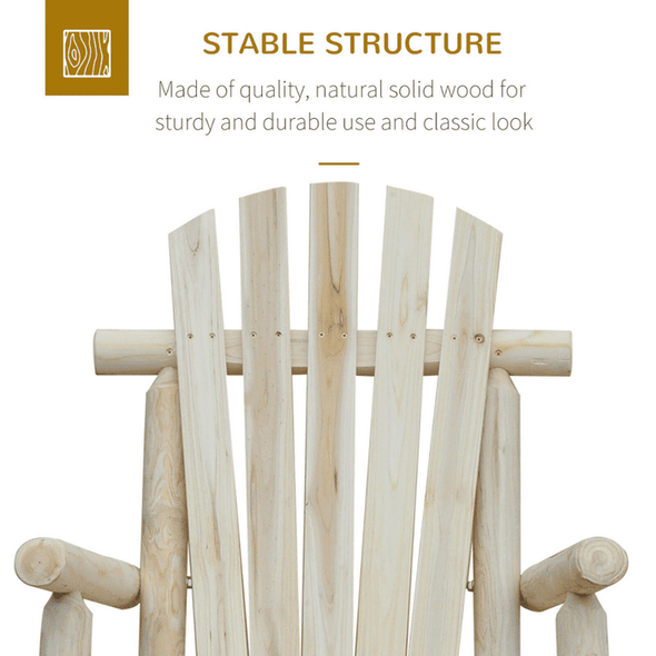 Wooden Adirondack All Weather Rocking Chair - Aroflit