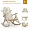 Wooden Adirondack All Weather Rocking Chair - Aroflit