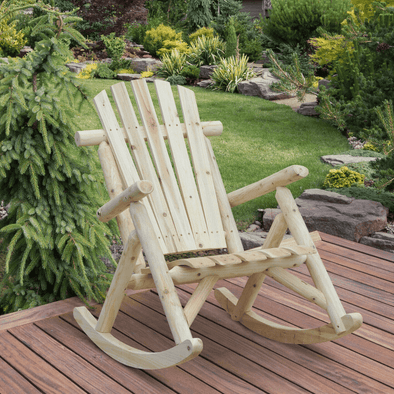Wooden Adirondack All Weather Rocking Chair - Aroflit