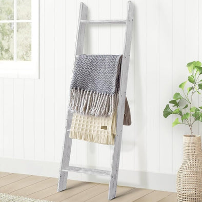 Wooden Freestanding Quilt Rack Blanket Holder for Living Room - Aroflit