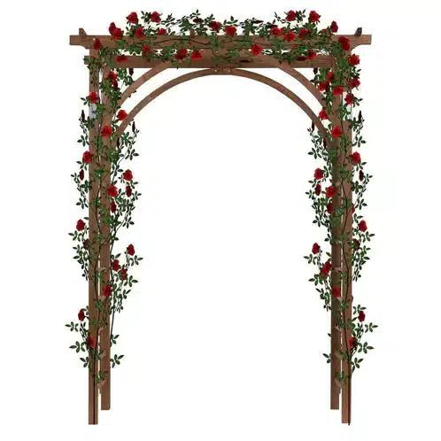Wooden Garden Arbor Trellis For Climbing Rose & Plants - Aroflit
