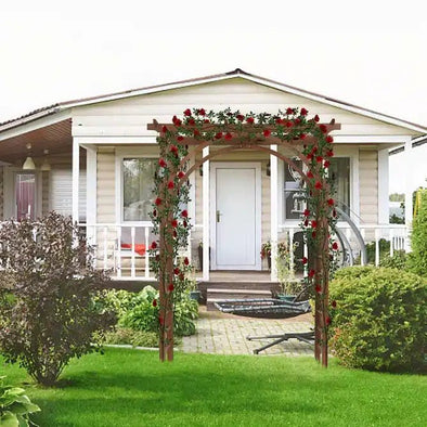 Wooden Garden Arbor Trellis For Climbing Rose & Plants - Aroflit