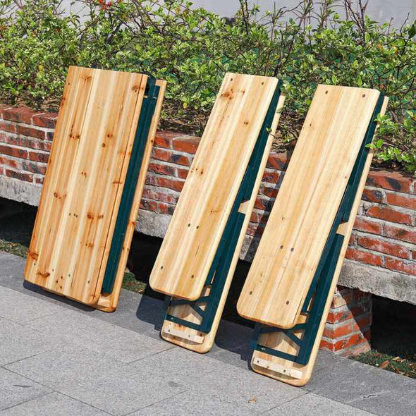 Wooden Garden Picnic Bench Folding Camping Picnic Table - Aroflit