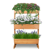 Wooden Raised Standing Garden Bed Vegetable Planter Boxes - Aroflit
