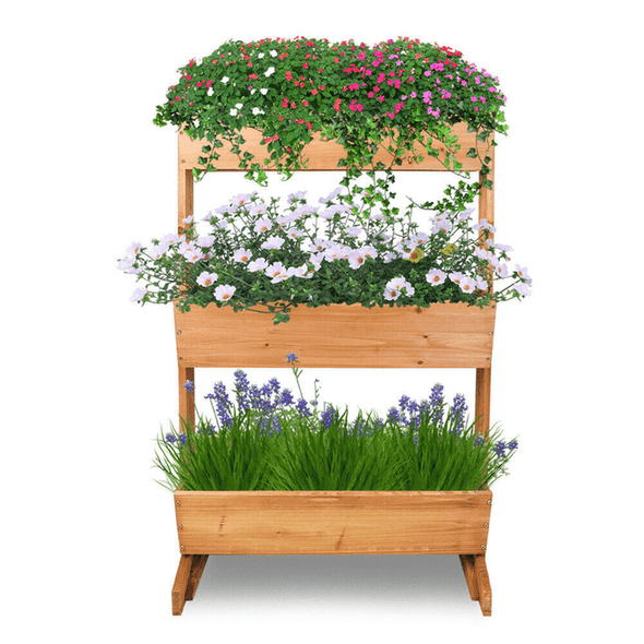 Wooden Raised Standing Garden Bed Vegetable Planter Boxes - Aroflit
