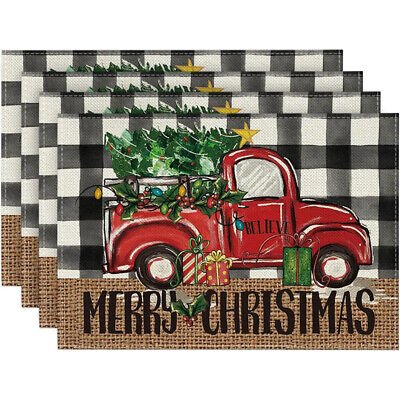 XMATS™ Christmas Placemats & Coasters Dinner Mats - Aroflit