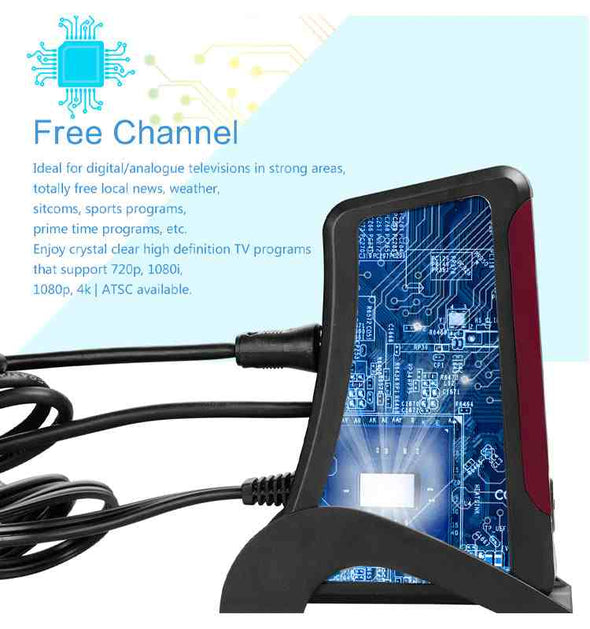 150 Mile Amplified Powerful Digital Omnidirectional HDTV Antenna with Remote - Aroflit
