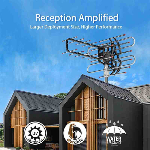 150 Mile Long Range 4K HD Outdoor Amplified TV Antenna - Aroflit