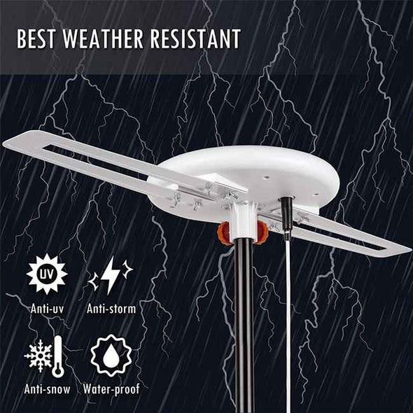 150 Miles Amplified Outdoor Long Range Omni Directional Digital HD TV Antenna - Aroflit