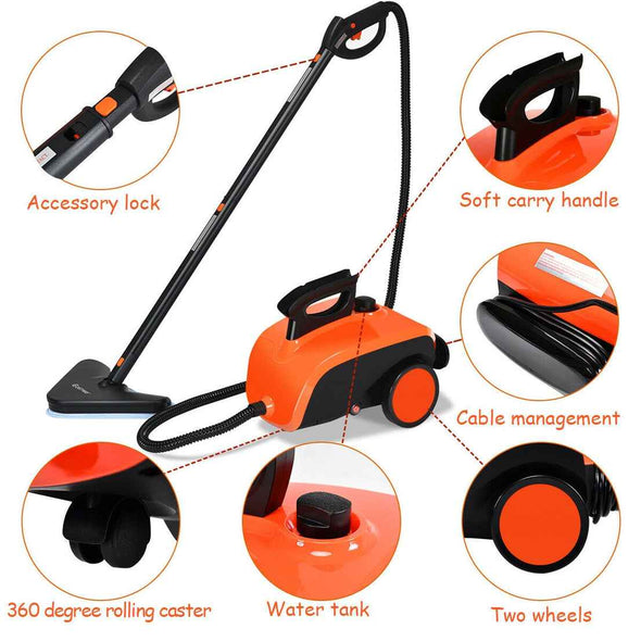 1500W Powerful Multi - Purpose Steam Cleaner With 18 Accessories - Aroflit
