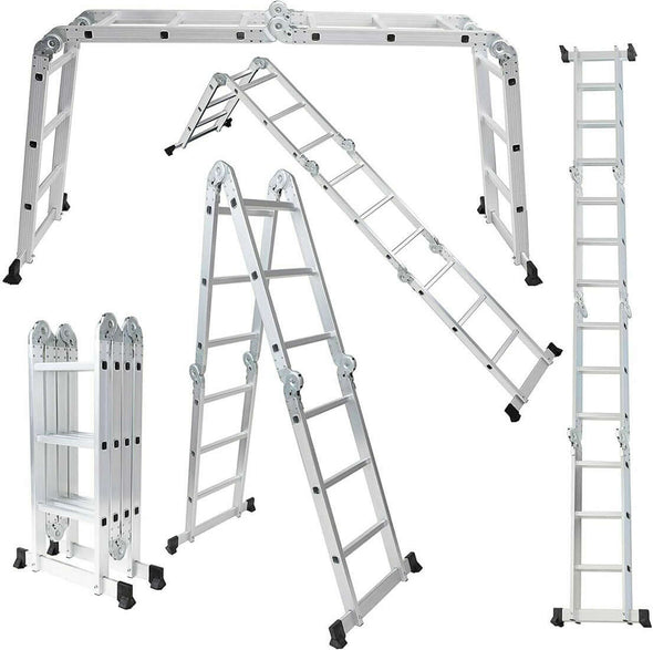15.5FT Telescoping Extension Ladder - Aluminium collapsible ladder - Aroflit