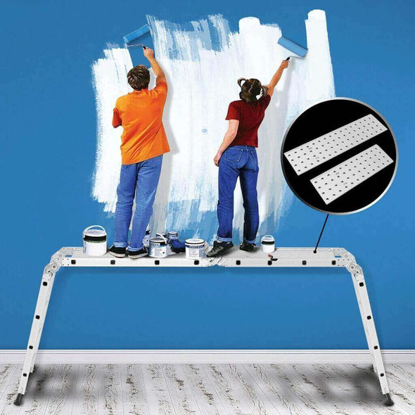 15.5FT Telescoping Extension Ladder - Aluminium collapsible ladder - Aroflit