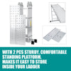 15.5FT Telescoping Extension Ladder - Aluminium collapsible ladder - Aroflit
