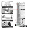 15.5FT Telescoping Extension Ladder - Aluminium collapsible ladder - Aroflit