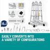 15.5FT Telescoping Extension Ladder - Aluminium collapsible ladder - Aroflit