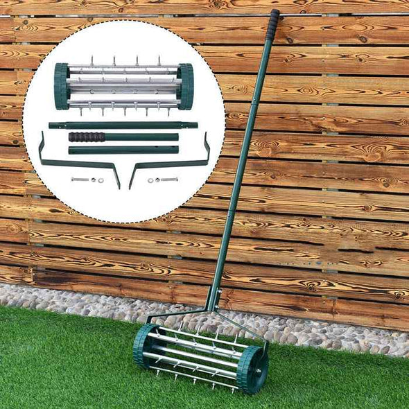 18 inch Garden Spike Roller Lawn Aerator - Gardening Tool - Aroflit