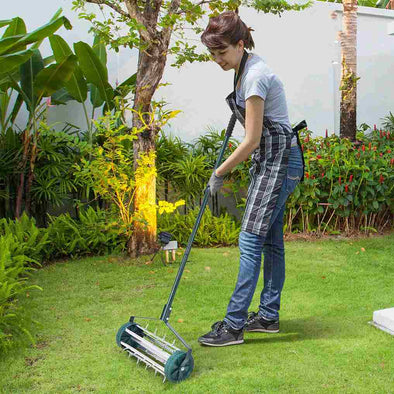 18 inch Garden Spike Roller Lawn Aerator - Gardening Tool - Aroflit