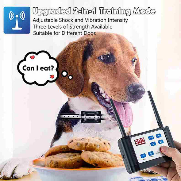 2 in 1 Arofence Wireless Dog Fence & Training Collar - Aroflit