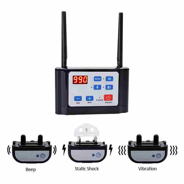 2 in 1 Arofence Wireless Dog Fence & Training Collar - Aroflit