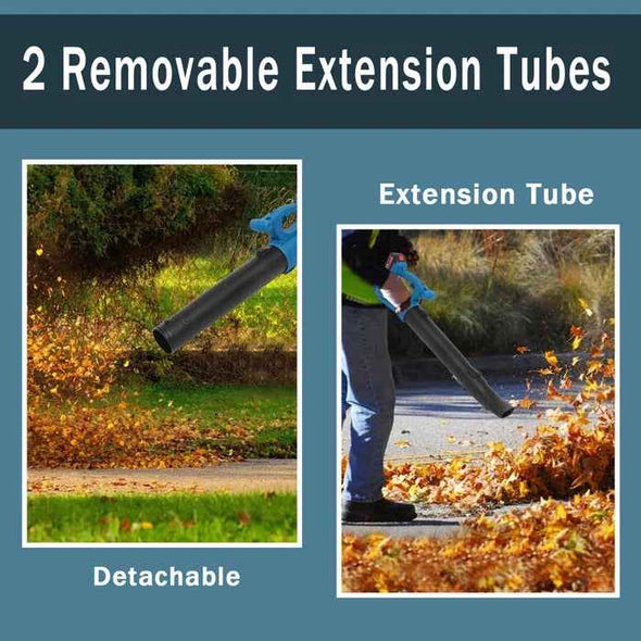 21V Battery Operated Heavy - Duty Cordless Leaf Blower Vacuum 2 Batteries - Aroflit