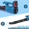 21V Battery Operated Heavy - Duty Cordless Leaf Blower Vacuum 2 Batteries - Aroflit