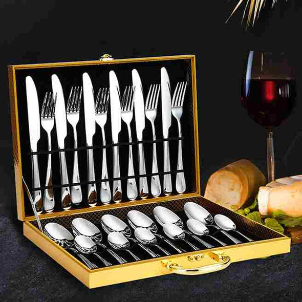 24 - Piece Dinnerware Cutlery Set - Aroflit