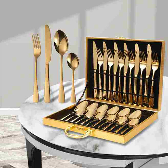 24-Piece Dinnerware Cutlery Set-Aroflit