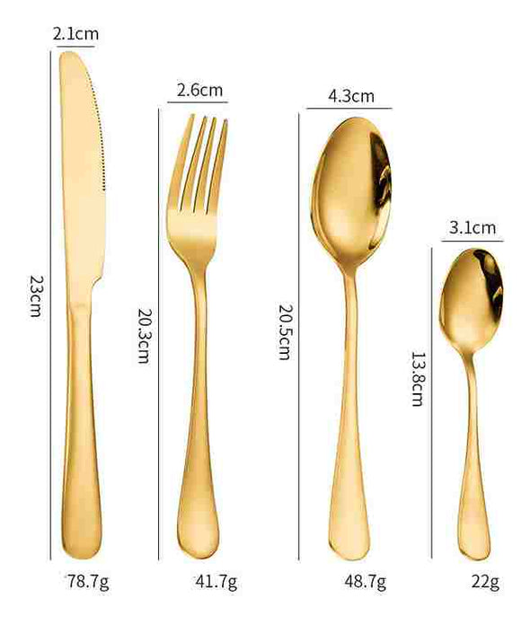 24 - Piece Dinnerware Cutlery Set - Aroflit