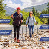 2x Ultralight Trekking Hiking Pole Walking Stick With Adjustable Anti - Shock - Aroflit