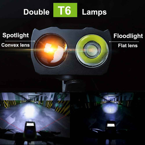 3 in 1 Wireless Bike Headlight Computer Horn - Aroflit