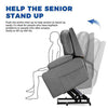 3 - Position Power Lift Recliner Chair with Massage and Heating for Elderly - Aroflit