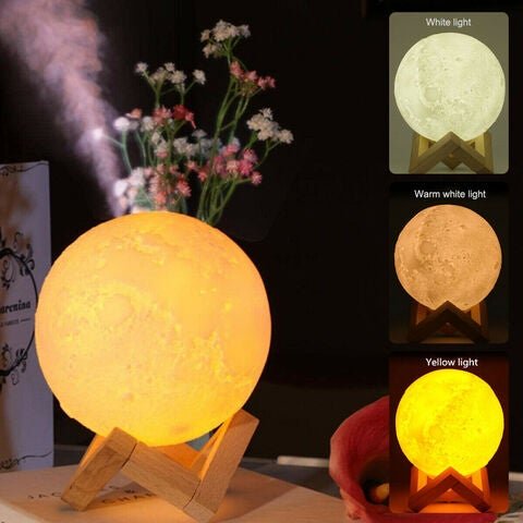 3D Moon Lamp Humidifier - Essential Oil Diffuser Moon Humidifier - Aroflit