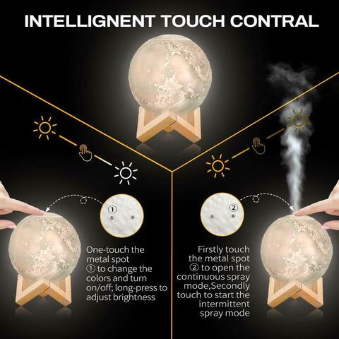 3D Moon Lamp Humidifier - Essential Oil Diffuser Moon Humidifier - Aroflit