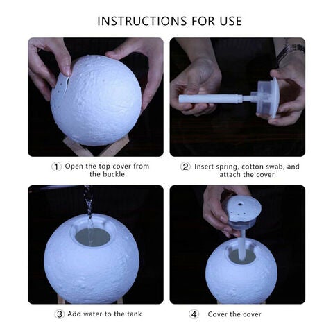 3D Moon Lamp Humidifier - Essential Oil Diffuser Moon Humidifier - Aroflit