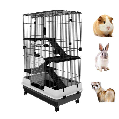 4 - level Rabbit Hutch - 43”L Indoor Bunny Cage - Aroflit