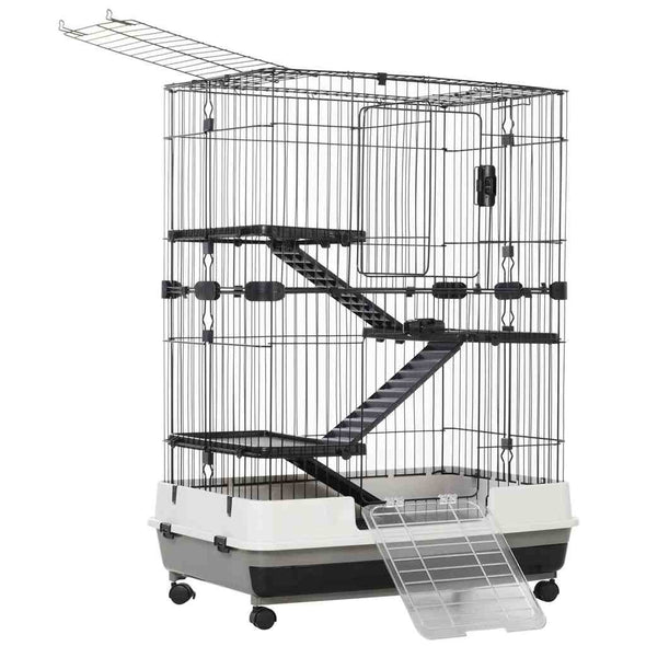 4 - level Rabbit Hutch - 43”L Indoor Bunny Cage - Aroflit