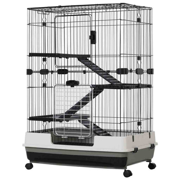 4 - level Rabbit Hutch - 43”L Indoor Bunny Cage - Aroflit