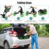 4 Wheels Folding Golf Push Cart With Bag Scoreboard Adjustable Handle - Aroflit