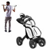 4 Wheels Folding Golf Push Cart With Bag Scoreboard Adjustable Handle - Aroflit
