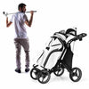 4 Wheels Folding Golf Push Cart With Bag Scoreboard Adjustable Handle - Aroflit