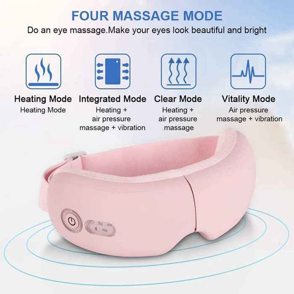 4D Smart Electric Vibration Bluetooth Eye Massager for Relief - Aroflit