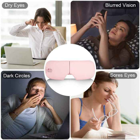 4D Smart Electric Vibration Bluetooth Eye Massager for Relief - Aroflit