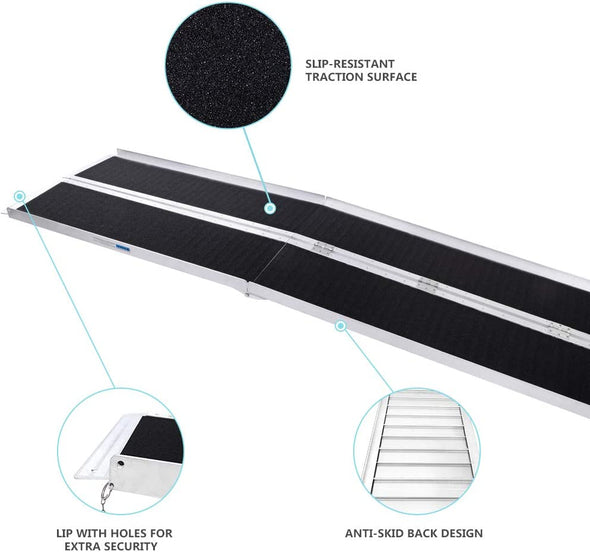 4ft Portable Threshold Wheelchair Ramp for Handicape Access at Home - Aroflit