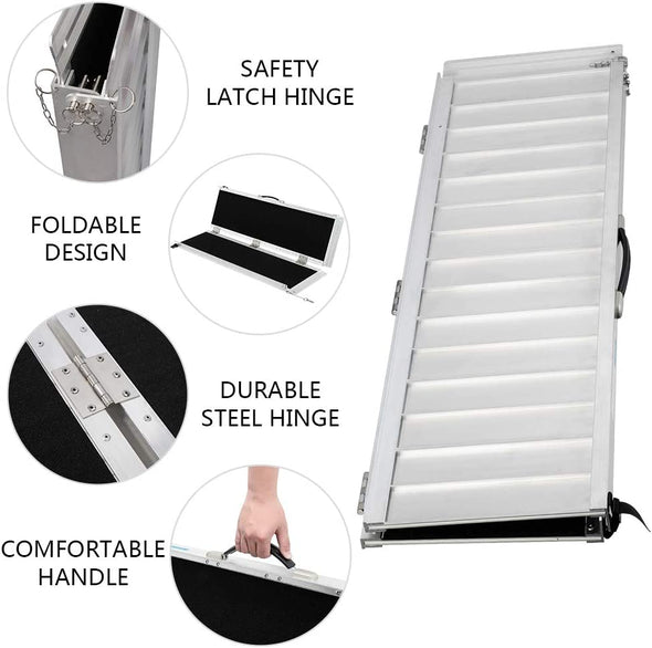 4ft Portable Threshold Wheelchair Ramp for Handicape Access at Home - Aroflit