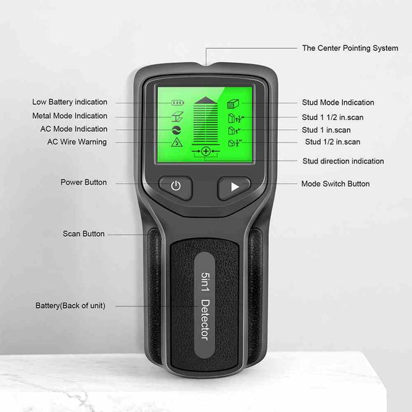 5 in 1 Electronic Stud Finder Wall Scanner - Aroflit