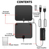 600 Miles Indoor Digital Amplified HDTV Antenna W/ Signal Booster - Aroflit